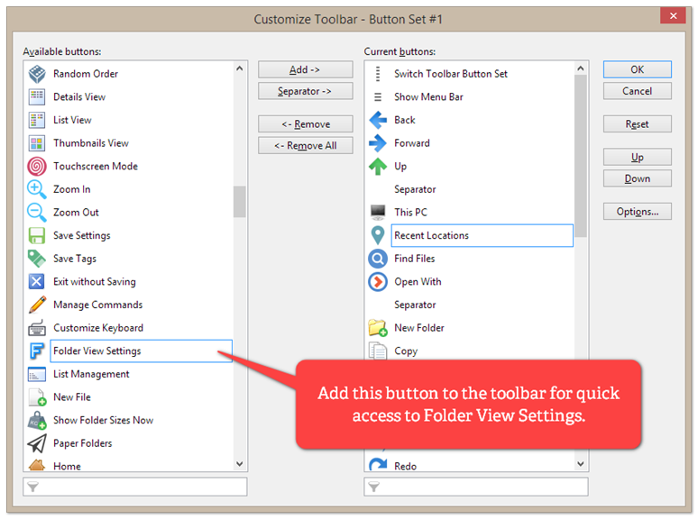 添加視圖設置按鈕