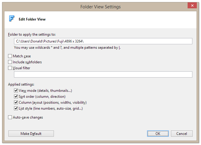 編輯文件夾視圖
